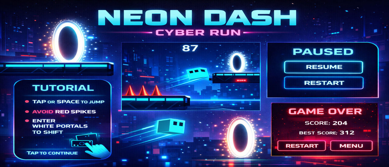 Neon Dash: Cyber Run game