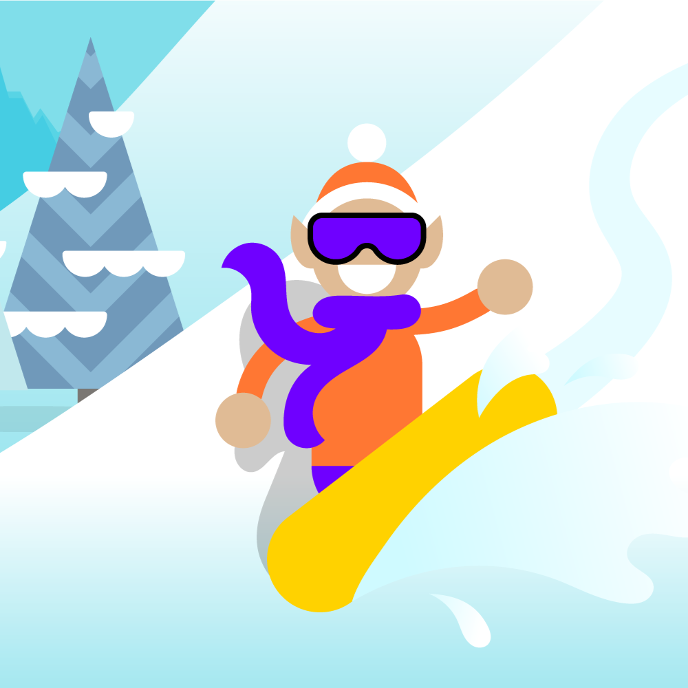 Santa tracker snow rider